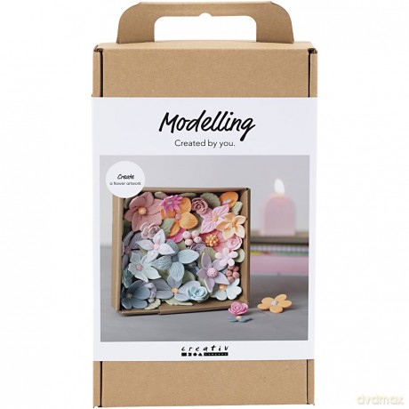 Creativ - Craft Kit Modelling, Flowers, Pastel Colours (977800)