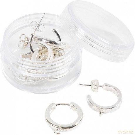 Creativ - Eye hoop earrings - Silver (603260)