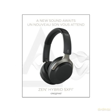 Creative - Zen Hybrid SXFI Wireless over-ear Headphones, Black