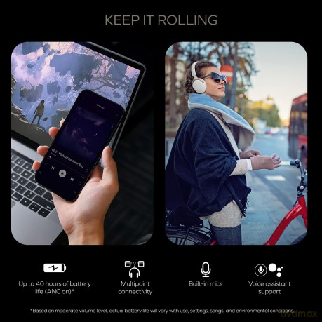 Creative - Zen Hybrid SXFI Wireless over-ear Headphones, Grey