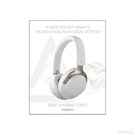 Creative - Zen Hybrid SXFI Wireless over-ear Headphones, Grey