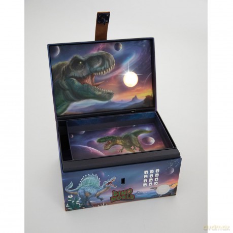 Dino World - Treasure Chest With Code, Sound And Light - (0413441)
