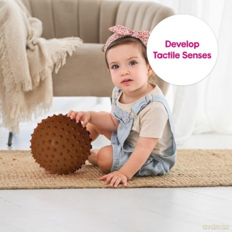 Edushape - Sensory Ball - 18 Cm - Brown - Without air (E705176Dbr)