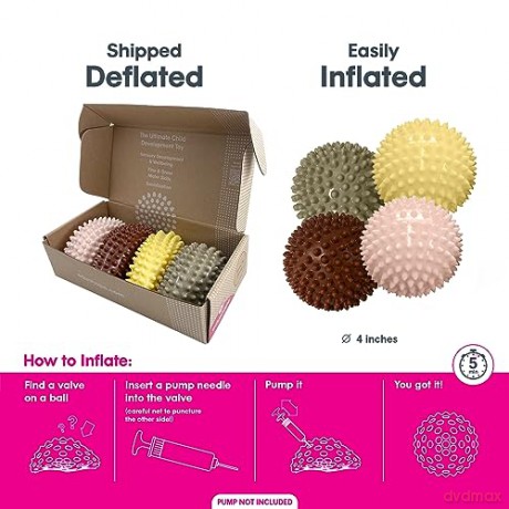 Edushape - Sensory bouncy ball - Beige/Olive with structure - Without air (E705353dbe)