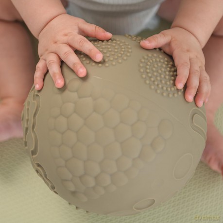 Edushape - Sensory bouncy ball - Beige/Olive with structure (E705353be)