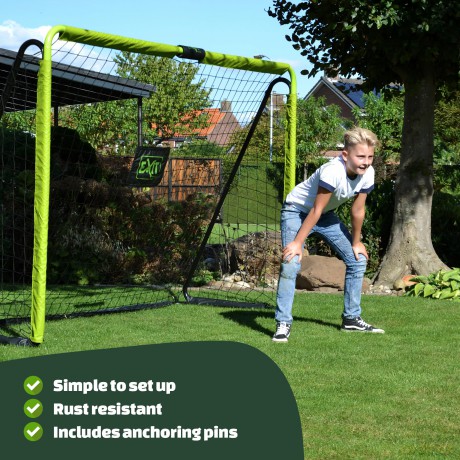 EXIT - Tempo Steel Football Goal 240x160cm - Green/Black (41.20.24.00)
