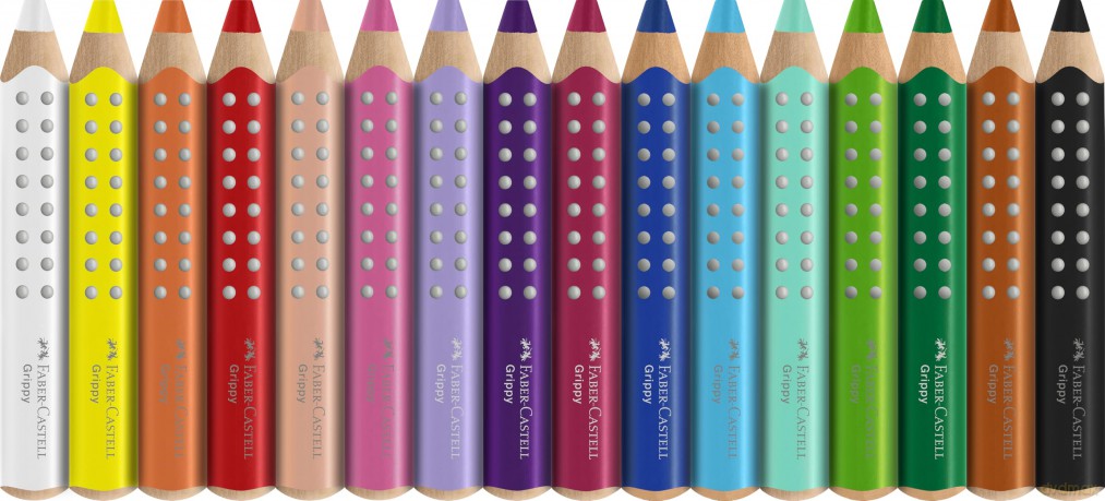 Faber-Castell - Colour Pencil Grippy Set of 16 with Sharpener (110645)