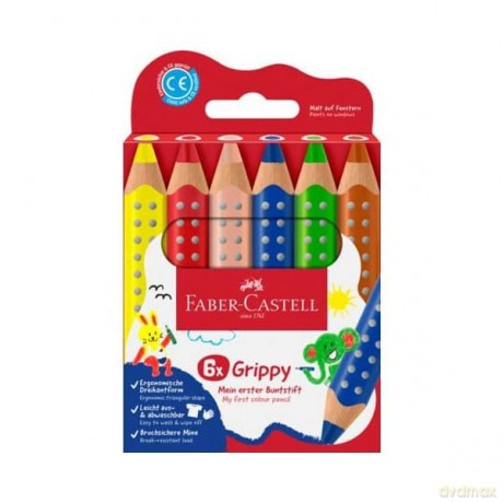 Faber-Castell - Colour Pencil Grippy Set of 6 (110630)