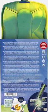 Faber-Castell - Connector Paint Box Dinosaur Green, 12 Colours incl. Chinese White (125036)