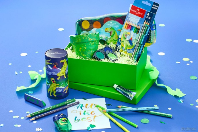 Faber-Castell - Felt-Tip Pen Dinosaur 10 + 3 with Stickers (554214)