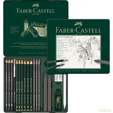 Faber-Castell - Set Pitt Graphite tin of 19 (112973)
