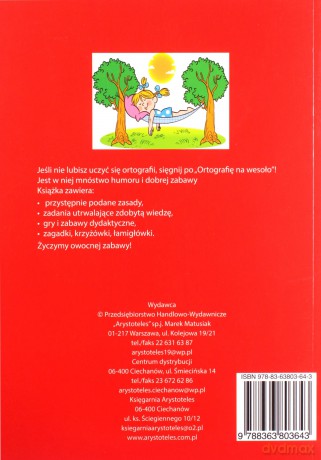 Ortografia na wesoło dla tych, którzy nie lubią.. [KSIĄŻKA]