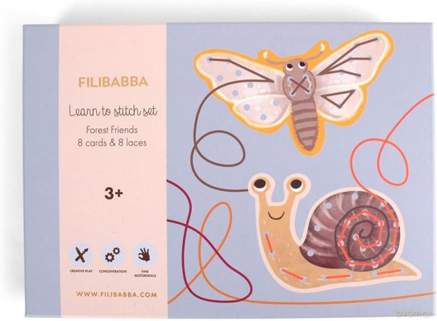 Filibabba - Learn to stitch set - Forest friends - (FI-03327)