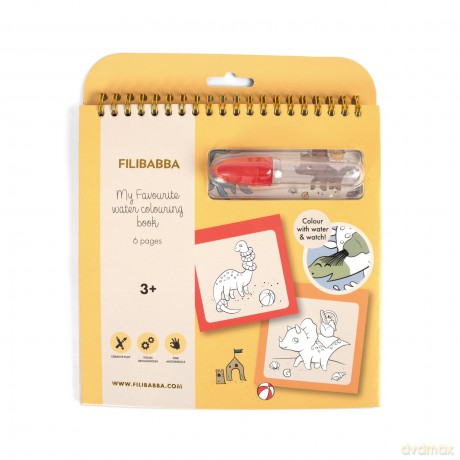 Filibabba - My favourite water colouring book - Dinos (FI-03583)