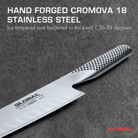 Global - Cooks Knife Fluted 20cm Blade (G-78)