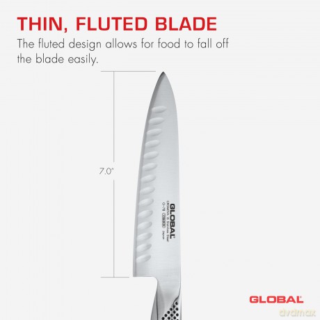 Global - Cooks Knife Fluted 20cm Blade (G-78)