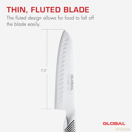Global - Santoku Knife with Granton Edge - 18 cm