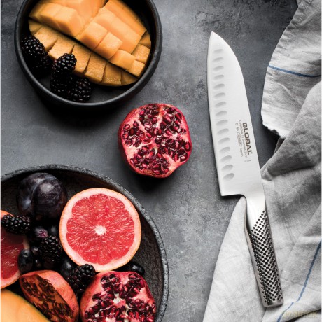 Global - Santoku Knife with Granton Edge - 18 cm