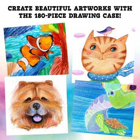 Grafix - Wooden Colouring Case - 180 pcs (150088)