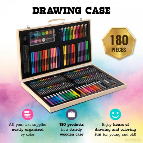 Grafix - Wooden Colouring Case - 180 pcs (150088)