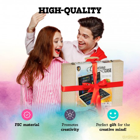 Grafix - Wooden Colouring Case - 180 pcs (150088)