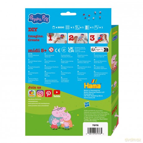 Hama - Midi Hanging box Peppa Pig + Little Sister (387976)