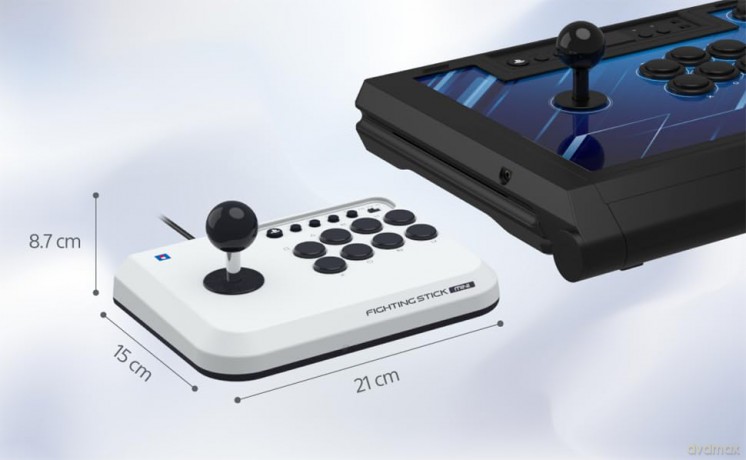 HORI - Fighting Stick Mini for PlayStation - White - 8 inches by 6 inches