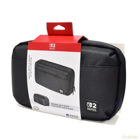 HORI - Reversible Travel Pouch - Black - Mid-size