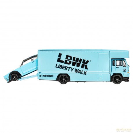 Hot Wheels - Premium Car Team Transport Set, LBWK Liberty Walk Nissan Skyline (HRV45)