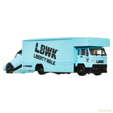 Hot Wheels - Premium Car Team Transport Set, LBWK Liberty Walk Nissan Skyline (HRV45)