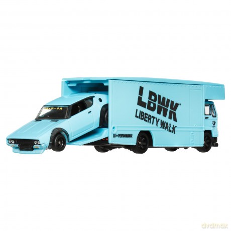 Hot Wheels - Premium Car Team Transport Set, LBWK Liberty Walk Nissan Skyline (HRV45)