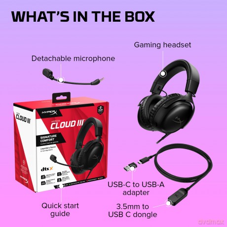 HyperX - Cloud III Black wired Gaming Headset