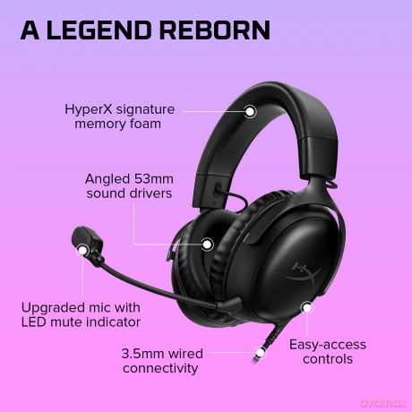 HyperX - Cloud III Black wired Gaming Headset