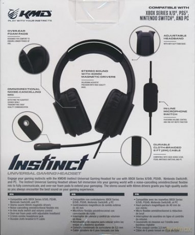 KMD - Instinct Universal Headset - Black