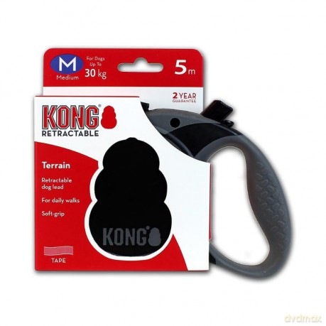 KONG - Terrain flex-line, medium black - 5meter -30kg