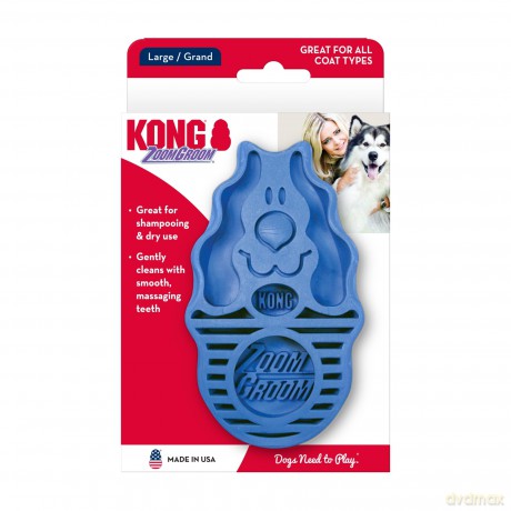Szczotka Kong - ZoomGroom - Boysenberry - 12x7.5x4.5cm