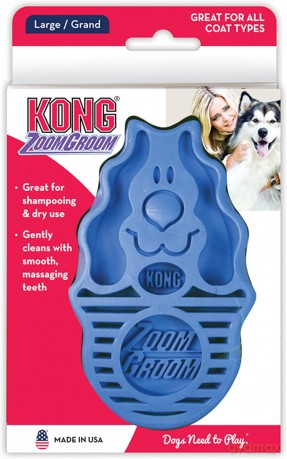 Szczotka Kong - ZoomGroom - Boysenberry - 12x7.5x4.5cm