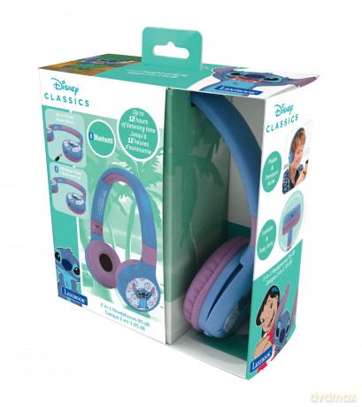 Lexibook - Disney Stitch 2-in-1 Bluetooth Headphones (HPBT010D)