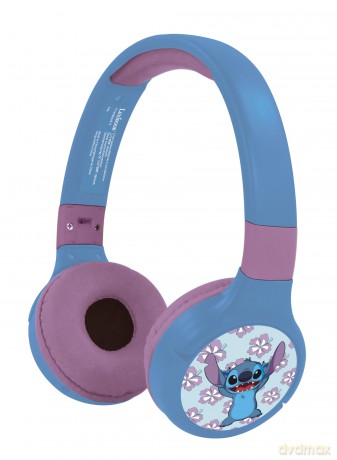Lexibook - Disney Stitch 2-in-1 Bluetooth Headphones (HPBT010D)