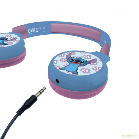 Lexibook - Disney Stitch 2-in-1 Bluetooth Headphones (HPBT010D)