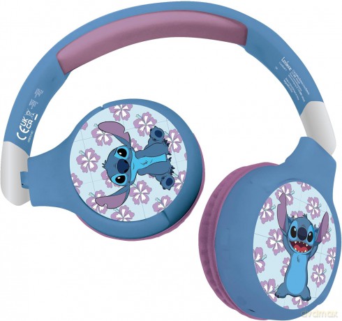 Lexibook - Disney Stitch 2-in-1 Bluetooth Headphones (HPBT010D)