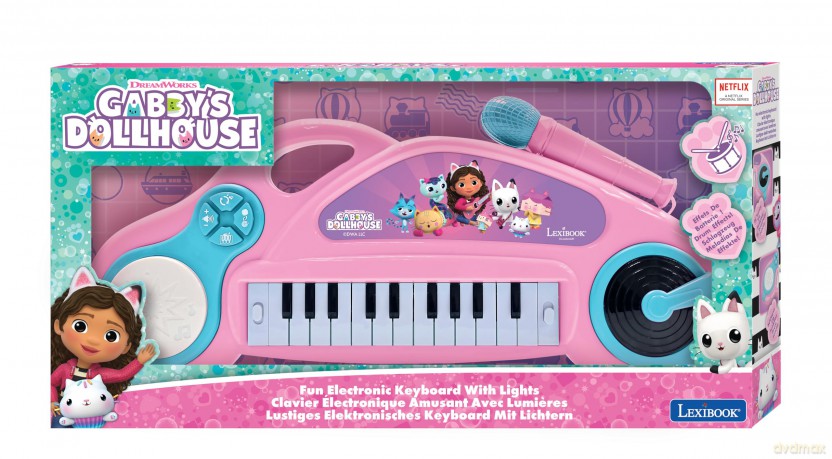 Lexibook - Gabby's Dollhouse Electronic Keyboard with lights (K704GDH)