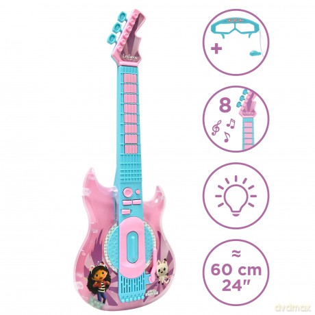 Lexibook - Gabby's dollhouse Electronic Lighting Guitar with Mic (K260GDH)