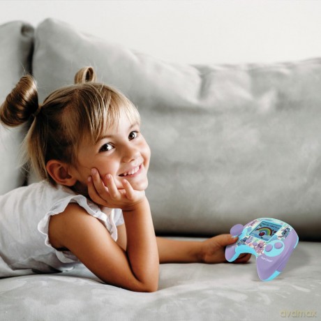 Lexibook - Power ConsoleÂŽ Stitch educational handheld bilingual talking console (JCG100Di1)