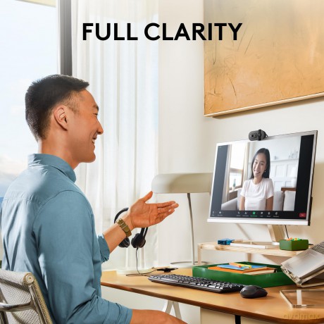 Logitech - Brio 100 Full HD Webcam - Graphite
