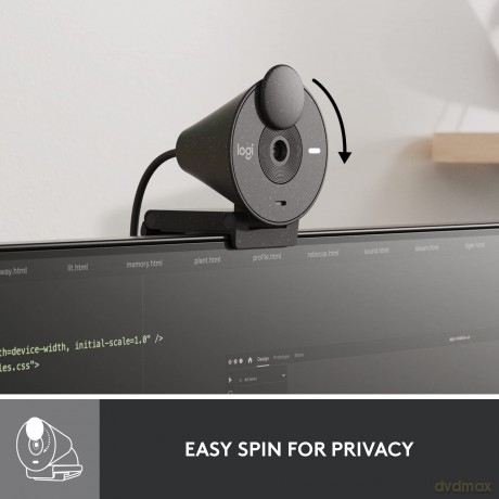 Logitech - Brio 300 Full HD webcam, Graphite