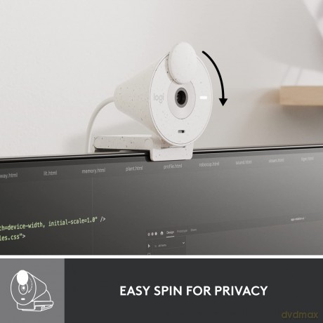 Logitech - Brio 300 Full HD webcam, Off-white