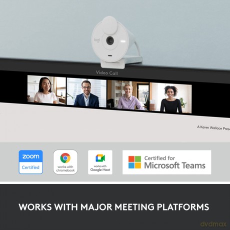 Logitech - Brio 300 Full HD webcam, Off-white