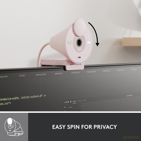 Logitech - Brio 300 Full HD webcam, Rose