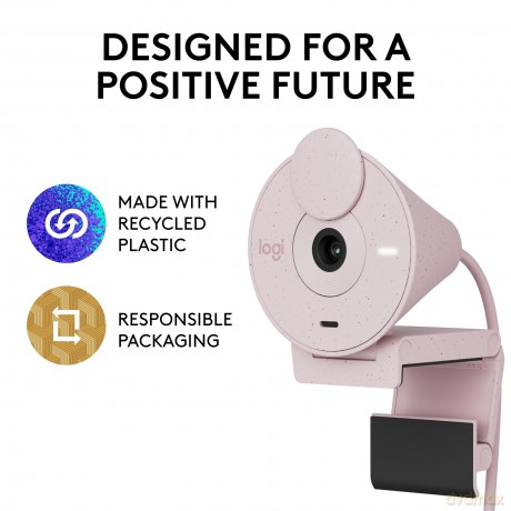 Logitech - Brio 300 Full HD webcam, Rose
